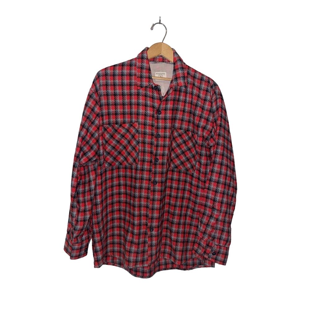 A.W.O.L. AWOL Clothing Company Seal Of Quality Flannel Button Down Shirt XL